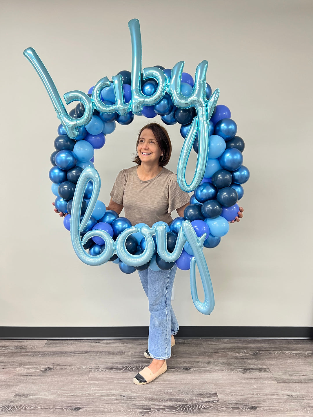 Baby announcement wreath