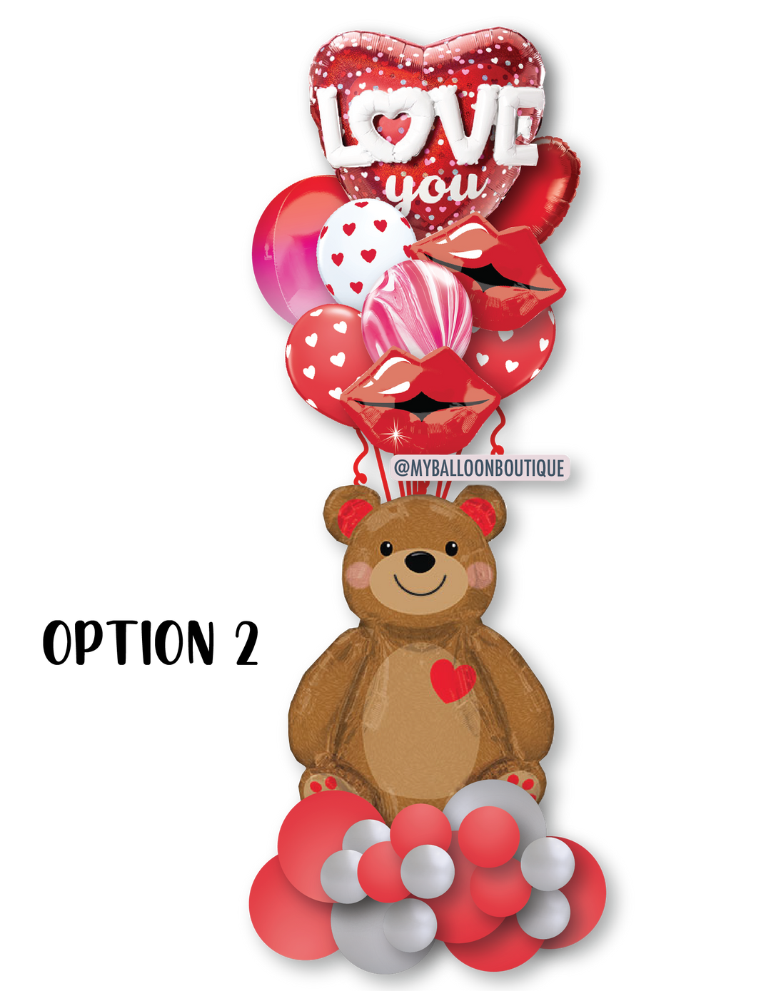Giant Teddy Balloon Love