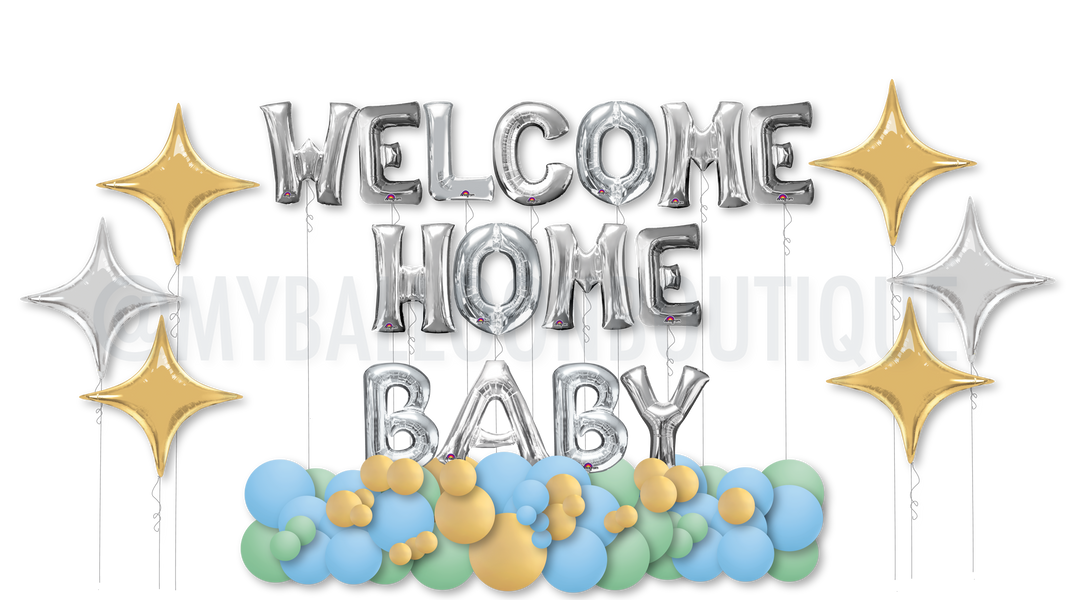 Welcome home baby 2024 balloons