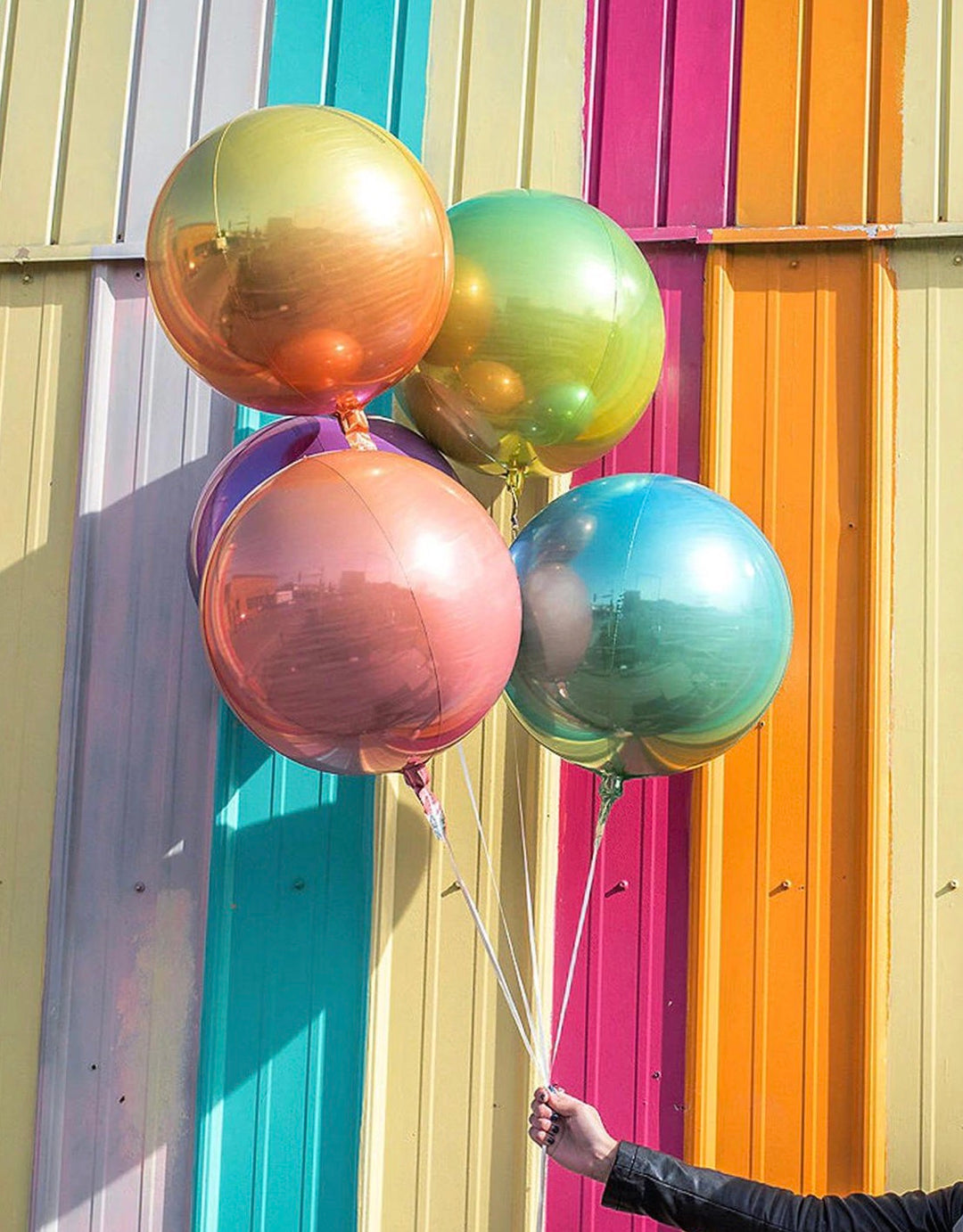 A bouquet of multi-colored round hombre orbz
